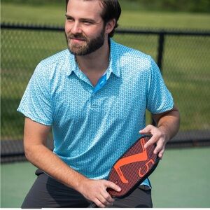 NWT Chalk Talk Sports Pickleball Rally Polo Shirt Size L